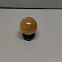 Natural Citrine Healing Crystal Gemstone Ball Divination Sphere Sculpture Figurine with Wood Stand Feng Shui Chakra Aura Home Desk Decor (60mm)