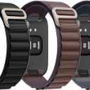 vixjimono Alpine Loop Band Compatible with Apple Watch Band 49mm 46mm 45mm 41mm 44mm 40mm 42mm 38mm Men Women, Nylon Sport Loop Bands for Apple Watch Ultra 2&1 iWatch Series11 10 9 8 7 SE 6 5 4 3 2 1 (3-indigo/Black/Blue&Gray)