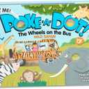 Melissa & Doug Poke-a-Dot! The Wheels on the Bus Wild Safari, Interactive Children's Board Book with Buttons to Pop, Educational Sensory Toy for Toddlers & Preschoolers Ages 3+ - FSC Certified