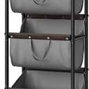 GRANNY SAYS 3 Tier Laundry Sorter, Laundry Hamper with Wheels, Laundry Room Organization and Storage, 3 Section Rolling Laundry Cart for Dorm, Bathroom, Bedroom, Closet, Grey