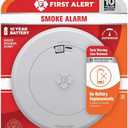 Slim Smoke Alarm, Battery Powered by First Alert, EXP: 10 Years After Installation