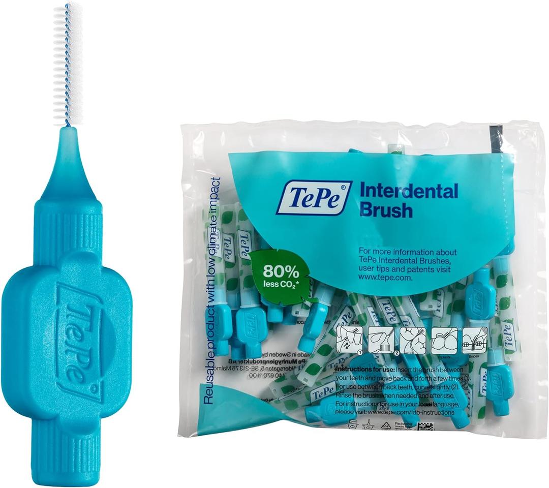 TEPE Original Interdental Brushes 0.6 mm Blue 25 pcs (1 Count (Pack of 25))