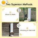 Automatic Chicken Feeder, 7lb Large PVC No Waste Chicken Feeder with Rain Cover, Weatherproof Solid Built Poultry Feeder, Easy to Install & Clean, Ideal for 4-6 Chickens