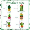 Zonon 12 Pcs Cinco De Mayo Cactus Party Decorations Mexican Fiesta Honeycomb Table Centerpieces Mexico Garland Cutouts Decor for Fiesta Baby Shower Favor Cactus Theme Classroom Birthday Party Supplies