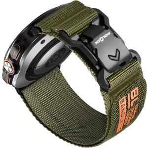 Bandletic R-Nylon Bands Compatible with Samsung Galaxy Watch Ultra Band 47mm for Men and Women, Soft Nylon Sport Band with Magnetic Fidlock V-Buckle Replacement Strap with Stainless Steel Metal Buckle (Medium)