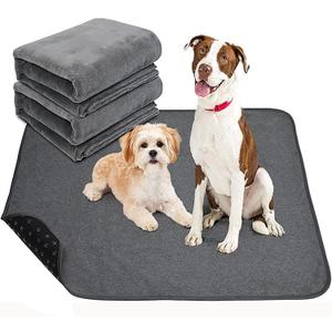 2 Packs Washable Dog Pee Pads Gray 72x72