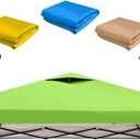 10x10 Pop Up Canopy Replacement Top Cover with Air Vent for Straight Leg Canopy Tent, Waterproof for Outdoor Garden Patio Camping Sun Shade (Neon Green)