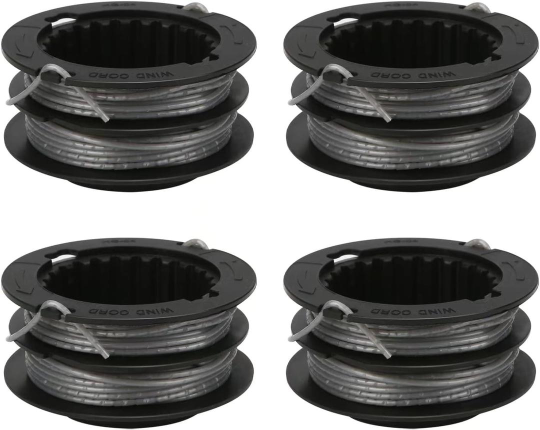 SB00L00 String Trimmer Replacement Spool 17ft .080" Compatible with Greenworks ST60V ST60V-T0 80V ST80L200 Front Mount String Trimmer Refills Dual Line 2901619 2906302 (4 Pack)