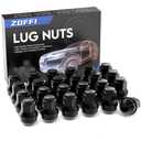 ZOFFI 20pcs M14x1.5 One-Piece Black OEM Factory Style Large Acorn Seat Lug Nuts Replacement for 2015-2020 Ford F150 Expedition Lincoln Navigator Factory Wheels