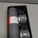 Stainless Steel Thermo 500ml/16.9oz Vacuum Insulated Bottle with Cup for Coffee Hot drink and Cold drink water flask.(Gray,Set)