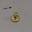 Amerdeco 10 Pack Brushed Brass Kitchen Cabinet Knobs Single Hole Cabinet Pulls Round Gold Drawer Knobs Dresser Knobs and Pulls for Bathroom Cabinets
