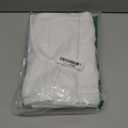 Simplebrand Ava Pure White Curtains 36 Inches Long 2 Panels, Light Filtering Half Window Rod Pocket Privacy Short Curtains, Thermal Insulated Curtain Tiers for Kitchen Bathroom Shades, W40 x L36 Inch