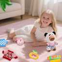 Capybara Plush with 9 Pcs Capybara Costume, Kawaii Dress Up Capybara Stuffed Animal, Dress Up Cute Capybara Plushies for Kids Girls Boys