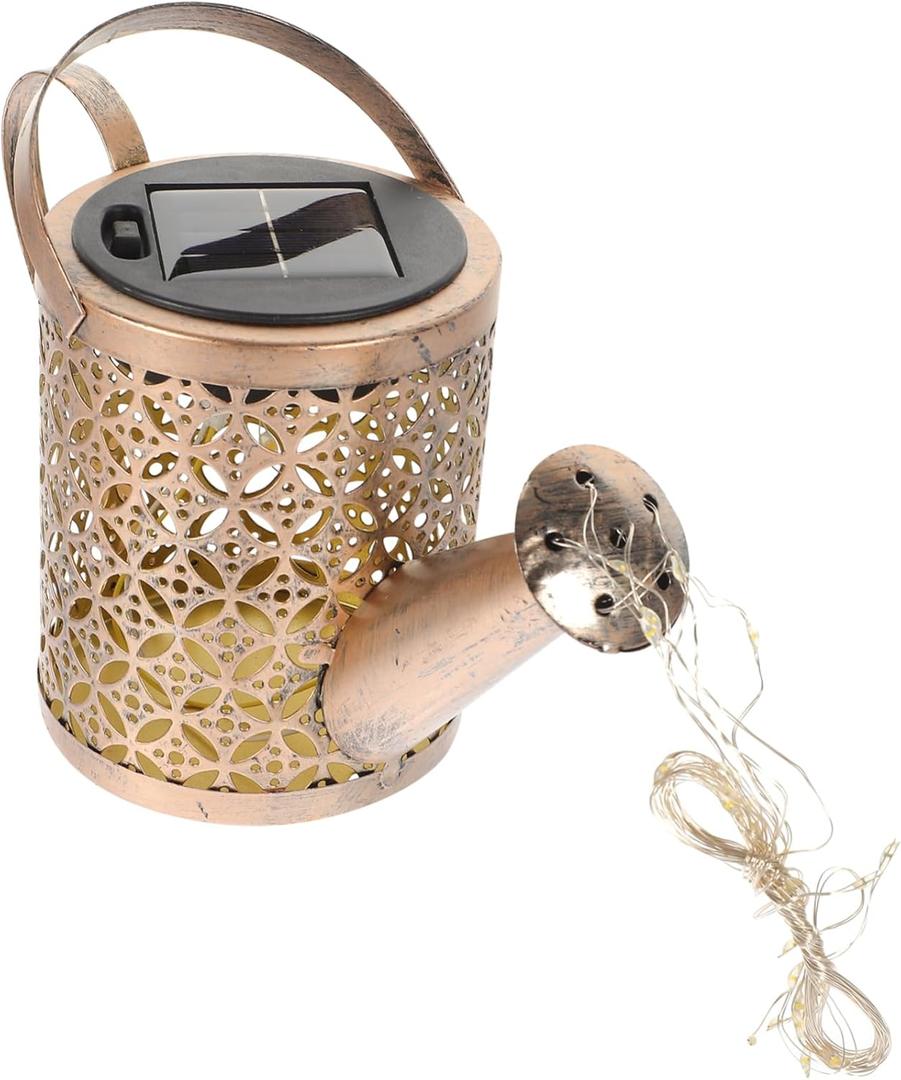 balacoo 1pc Solar Energy Lawn Light Kettle Shaped Outdoor Decoration Hollow-Out Design for Gardens Terraces and Pathways Iron Craft Solar Lamp for Unique Illumination