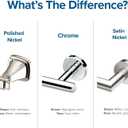 Gatco 4315A Glam Double Robe Hook, Polished Nickel / 3.10" W Wall Mount Double Robe, Towel Hook