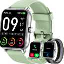 Hingso Smart Watches for Men Women, 1.85" Alexa Built-in Smart Watch for Android Phones & iPhones, 120+ Sport Modes Fitness Watch with Heart Rate/Stress/Sleep Tracker, Step Count Watch, 2 Bands