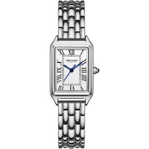 Women's Vintage Rectangular Watch, Elegant Roman Numeral Dial Quartz Watches for Women, Dainty Gold Ladies Watch, Birthday Watches Gifts