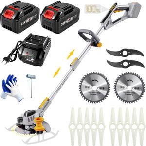 6000mAh Electric Weed Wacker Cordless, Battery Powered Weed Eater, 57 inches