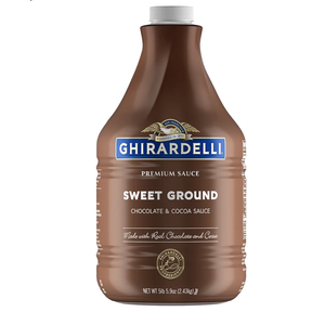 Ghirardelli Sweet Ground Chocolate & Cocoa Sauce Pump Bottle, 87.3 oz, Best By: 5-31-2026