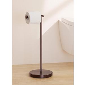 KES Brushed Bronze Toilet Paper Holder Stand, Toilet Roll Holder Free Standing with Heavy Base, 18/8 Stainless Steel, BPH283S1-BB