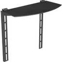 Monoprice TV Mounted Glass Shelf, Allows Above or Below TV Mounting of Blu-Ray Player, Cable Box, Game Console, Streaming Device, Soundbar, or Center Speaker (Max 22 lbs, VESA 400x300) Black