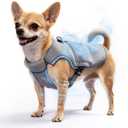 Mora Pets Cooling Vest for Dogs with Ice Pack Evaporation Cooling Fully Adjustable Dog Harness Fit Small Medium Large Dogs Light Blue S