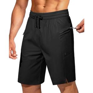 FOGFIRE Mens Swim Trunks Board Shorts Bathing Suit Swimwear with Zipper Pockets No Liner Quick Dry for Beach Swimming Black X-Large