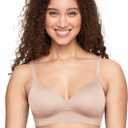 Warner's Women's Blissful Benefits Convertible Pure Bliss Comfort Wire-Free Longline Bra (Beige, 34D)