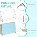 Dunzoom 2 Pack 5x8 Index Card Holder, 2-in-1 Desk & Wall Mounted Acrylic Index Card Display Stand, Includes Screws & Anchors, Clear Flash Notecard Organizer for Classroom, Office & Study