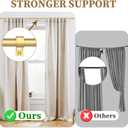 GXOACKJ Curtain Rods for Windows 28 to 48-60 Inches, 5/8 Inch Gold Adjustable Small Curtain Rod Set with Brackets for Bedroom Living Room