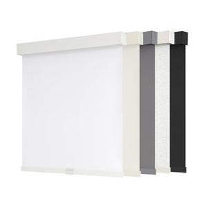 AOSKY Blackout Roller Shades Cordless Blinds for Windows, Free-Stop Shades with Valance, Thermal Insulated Fabric, UV Protection, Natural Woven Blinds for Home and Office (50" W x 72" H, White)
