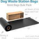 Dog Poop Bags Bulk - Dog Waste Station Refills (40 Boxed Rolls, 8000 Total) - Great Value, Doggie Poop Bags - Leak-Proof, Strong, Durable & Thick - Approved to Fit Any Commercial Dispenser