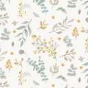 Hopepak 17.3''x78.7'' Peel and Stick Wallpaper Leaf Floral Contact Paper Vintage Removable Self Adhesive Wall Paper Waterproof Vinyl for Bedroom Bathroom Living Room Cabinets (Yellow and Green)