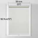 Sunoff Blackout Roller Shades Blinds Cordless for Windows Pull Down Room Darkening Door Blinds with Thermal Insulated Easy to Install for Living Room,Bedroom,Home,Office Bathroom Beige 23" W x 72" H