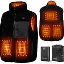 Heated Vest for Men, Soft Fleece Heated Vest with Battery Pack Included, 7.4V 16000mAh Rechargeable Electric Vest