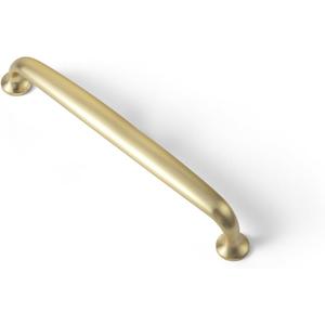 Goo-Ki 6 Pack Brushed Brass Cabinet Drawer Pulls Kitchen Hardware - 5.04"(128mm) c-c Bar Pull Dresser Handles for Cupboard Bathroom Closet Wardrobe, 9330TLS-128