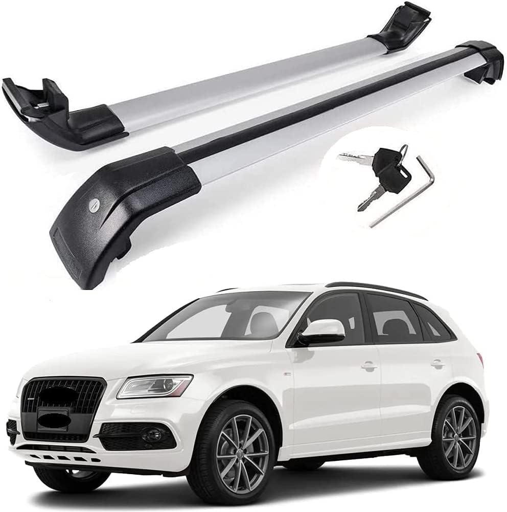 Loading 165lbs Cargo Racks for 2009-2017 Audi Q5 Roof Rack Cross Bars Luggage Rail Carrier Lockable Accessories