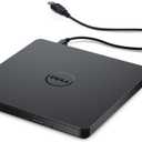 Dell USB Slim DVD +/- RW Drive DW316 - Plug and Play, 8 Watt Power Consumption, Windows 11 or below - Black