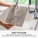 2 x LEXMORE Placemats Set of 4 Vinyl/Plastic Woven Place Mats for Kitchen Table Indoor/Outdoor Washable Placemat Wipeable Dining Table Mats(A-Cappuccino)