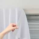 Self Adhesive Curtains Portable Blackout Curtain Simple and Easy to Install Bedroom Window Thermal Lnsulated Kitchen Room Darkening Black Small Drapes, 35" W X 59" L, White, 1 Panel