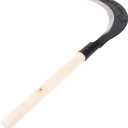 Yardwe Long-Handled Grass Sickle Hand Tool with Comfortable Grip for Weeding and Garden Cultivation Durable Manganese Steel Lawn Care Tool
