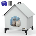 Cat House Cats - Dog Outdoor Indoor Waterproof Insulated House, Summer Cooling Cat with20 Ice Packs,Ice Pack Double Insulation for Small/Medium Cats