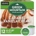 6 PACK Green Mountain Coffee Roasters Caramel Vanilla Cream Keurig Single-Serve K-Cup pods, Light Roast Coffee, 12 Count, Best Before: 01/10/2025