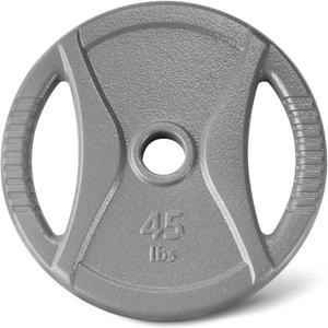 Amazon Basics 2-Inch Olympic Grip Weight Plates, Cast Iron, for Powerlifting, CrossFit & Strength Training
