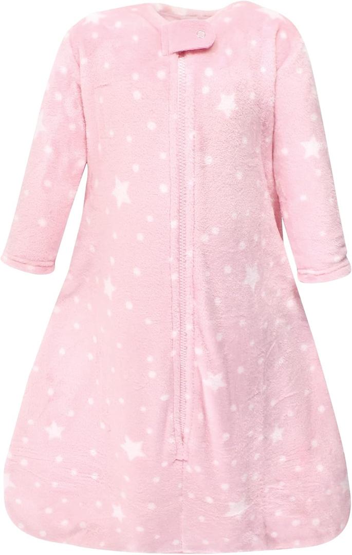 Hudson Baby Unisex Baby Plush Sleeping Bag, Sack, Blanket (18-24 Months, Long-sleeve Night Sky)