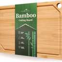 Kitsure Bamboo Cutting Board - Multi-Sizes Wooden Cutting Boards for Kitchen, Convenient Kitchen Essentials with Deep Juice Grooves, Natural Cutting Board for Chopping & Serving, 17.3" x 12.0"