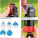 Eden 16030 5 Pattern Turbo Gear Drive Rotary Sprinkler Head Plus One-Direction Misting System for Lawn and Garden, 360 Degree Coverage