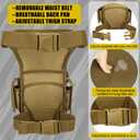 Protector Plus Tactical Drop Leg Bag Military Tool Gear Fanny Thigh Pack Utility Airsoft Motorcycle Cycling Waist Gear Pouch (Patch Included), CP