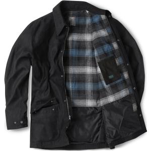 CQR Men's Flannel Shirt Jacket Long Sleeve, Winter Warm Outdoor Casual Plaid Jacket Coat with Pockets (XX-Large)