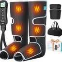 ALLJOY Leg Massager for Circulation and Pain Relief FSA, Father-s Day Gift-s for Dad Men Women, Leg Massager with Heat and Compression Helpful for Vericose Veins, Fatigue, Cramps, Swelling, Edema